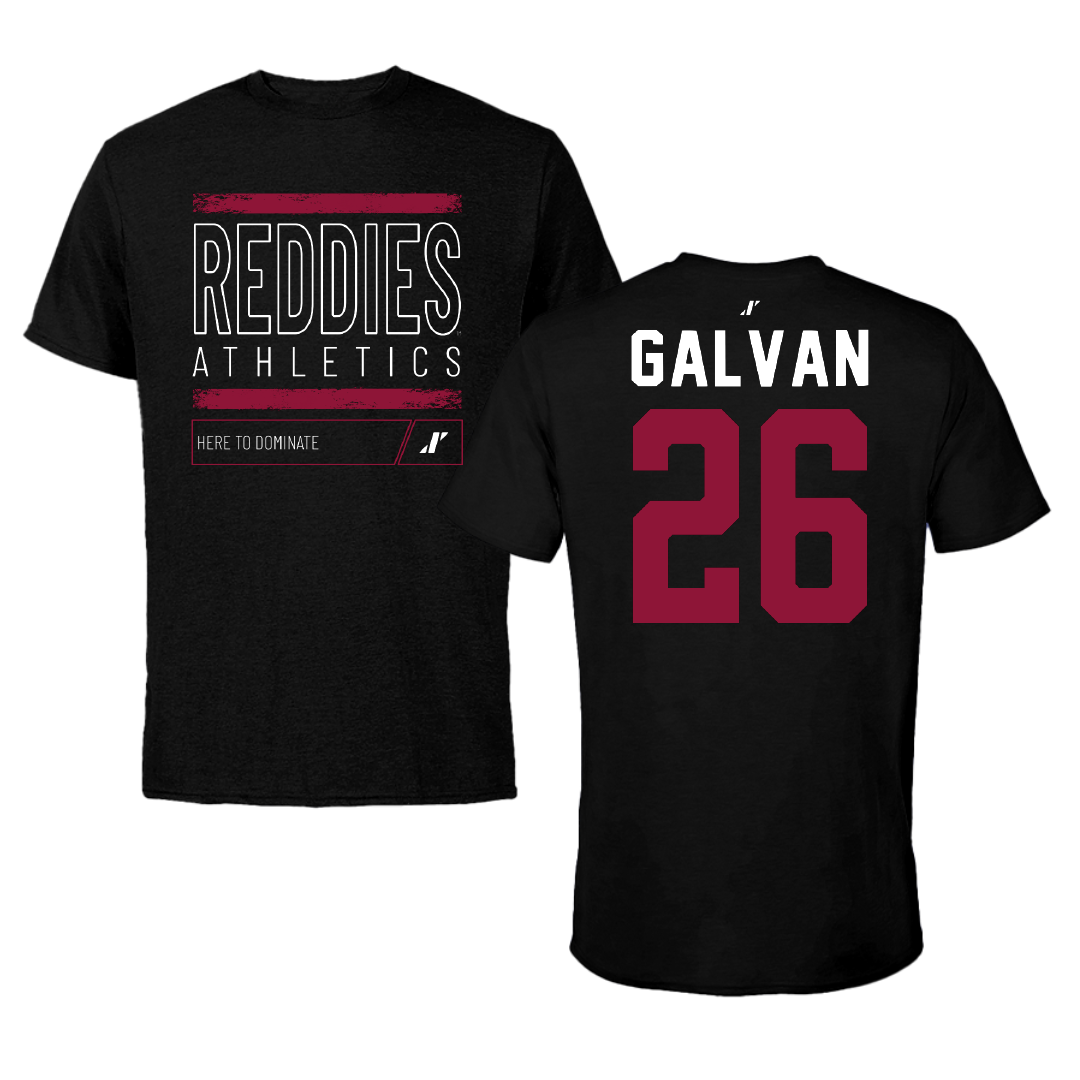 Henderson State University Baseball Black Dominate Performance Tee - #26 Alex Galvan