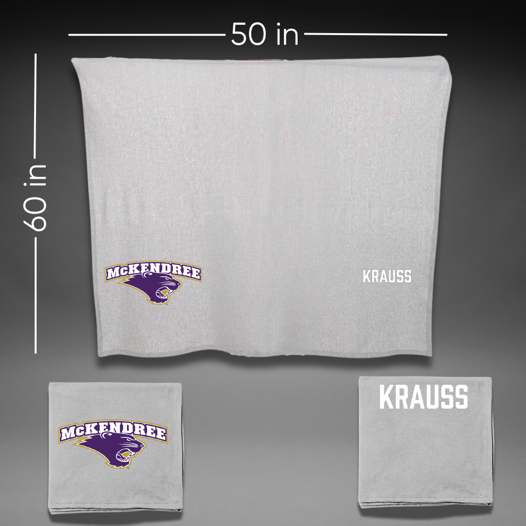 McKendree University Wrestling Gray Blanket - Lydia Krauss