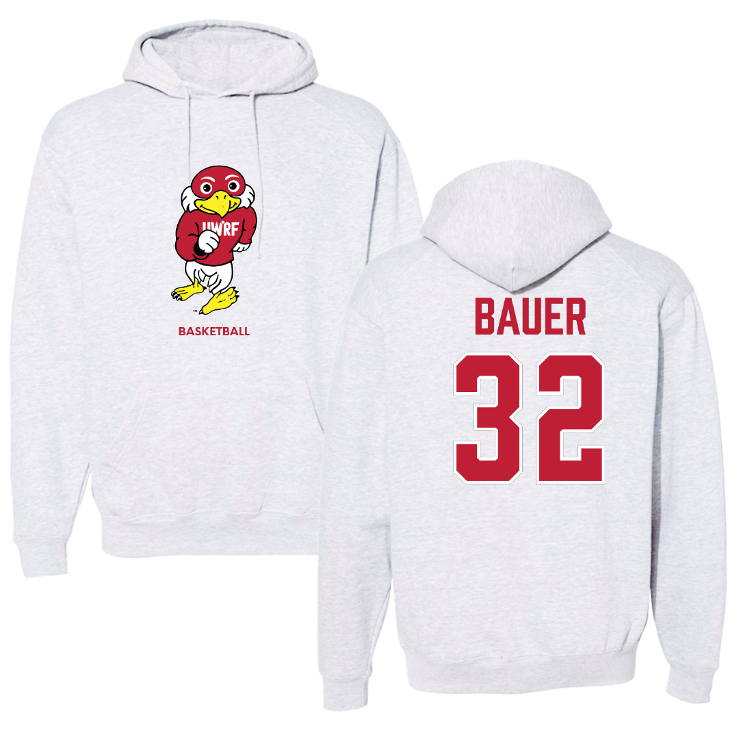 University of Wisconsin-River Falls Basketball (W) Light Gray Hoodie - #32 Brynn Bauer