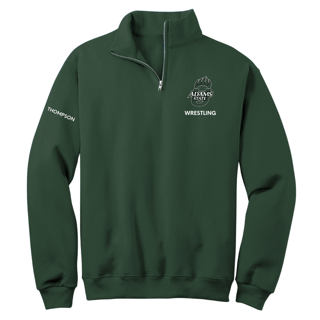Adams State University Wrestling (M) Forest Green Quarter-Zip - Kieran Thompson