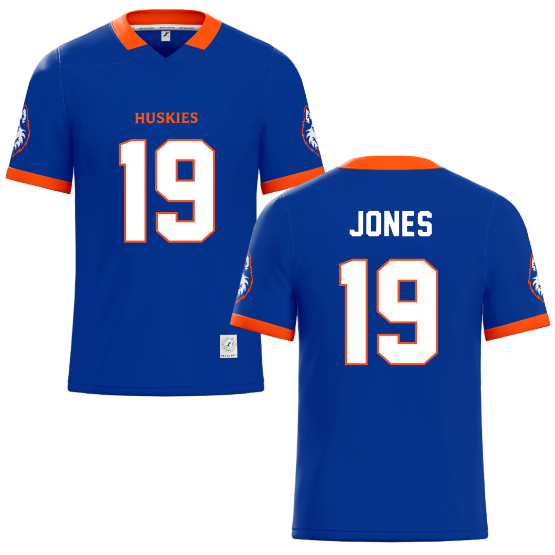 Houston Christian University Blue Football Jersey - #19 Zion Jones