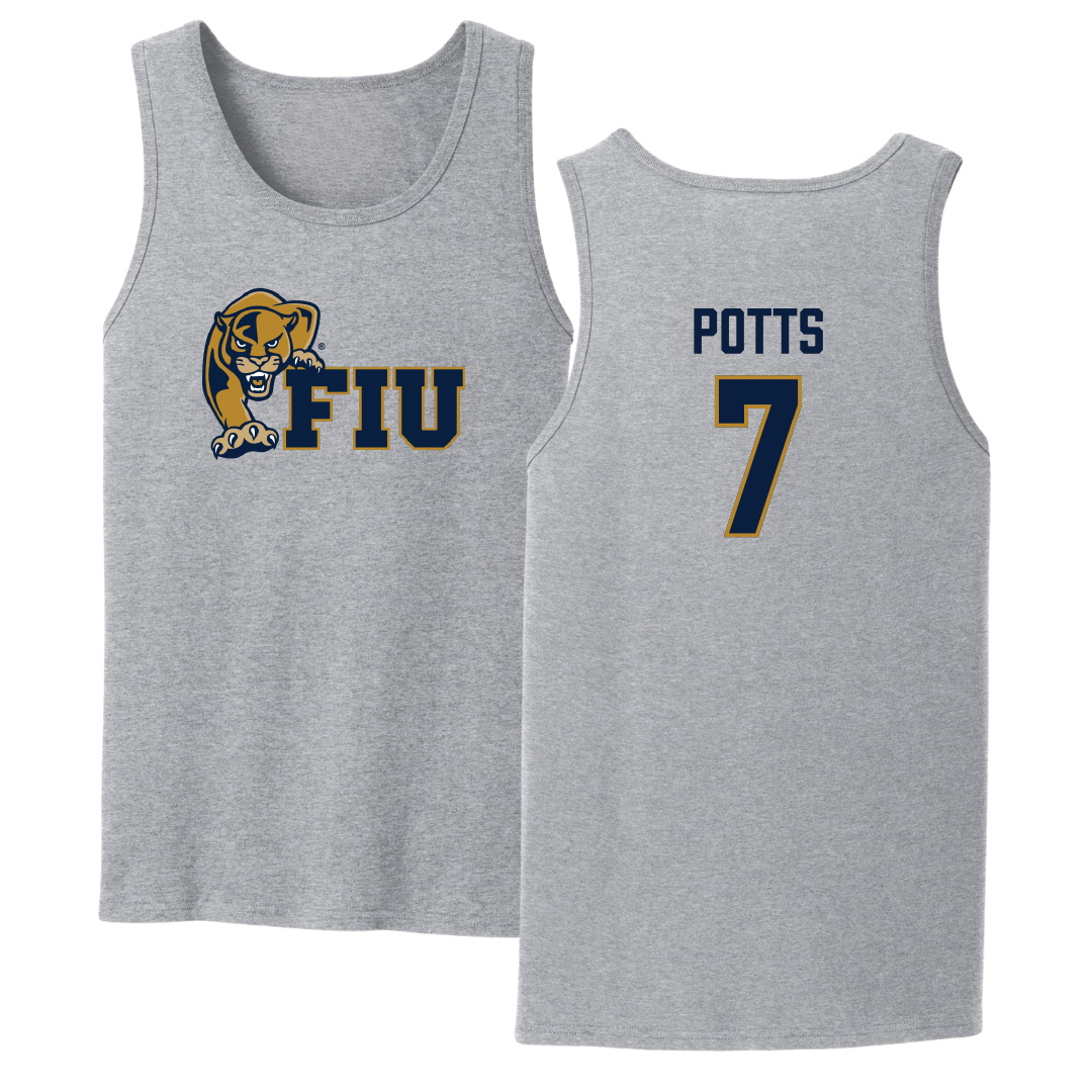 Florida International University Football Sport Gray Tank Top - #7 Jamal Potts