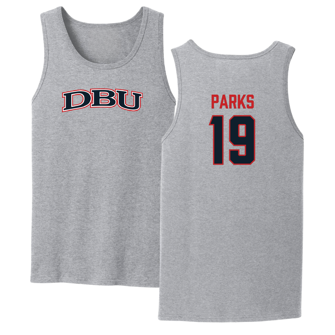 Dallas Baptist University Soccer Sport Gray Tank Top - #19 Madison Parks