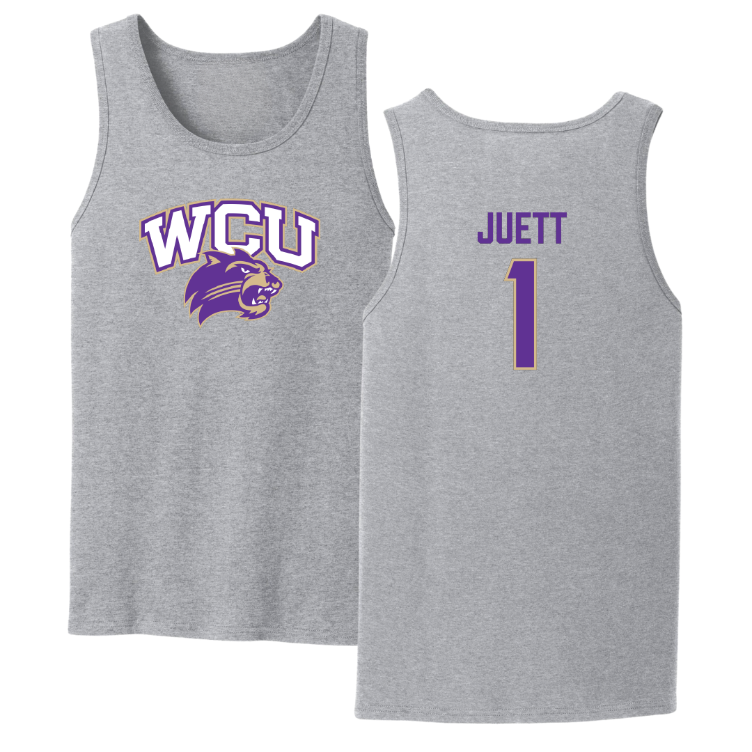 Western Carolina University Softball Sport Gray Tank Top - #1 Tessa Juett