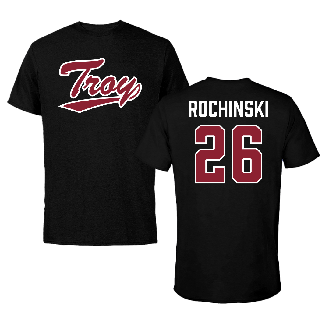 Troy University Softball Black Tee - #26 Kalee Rochinski