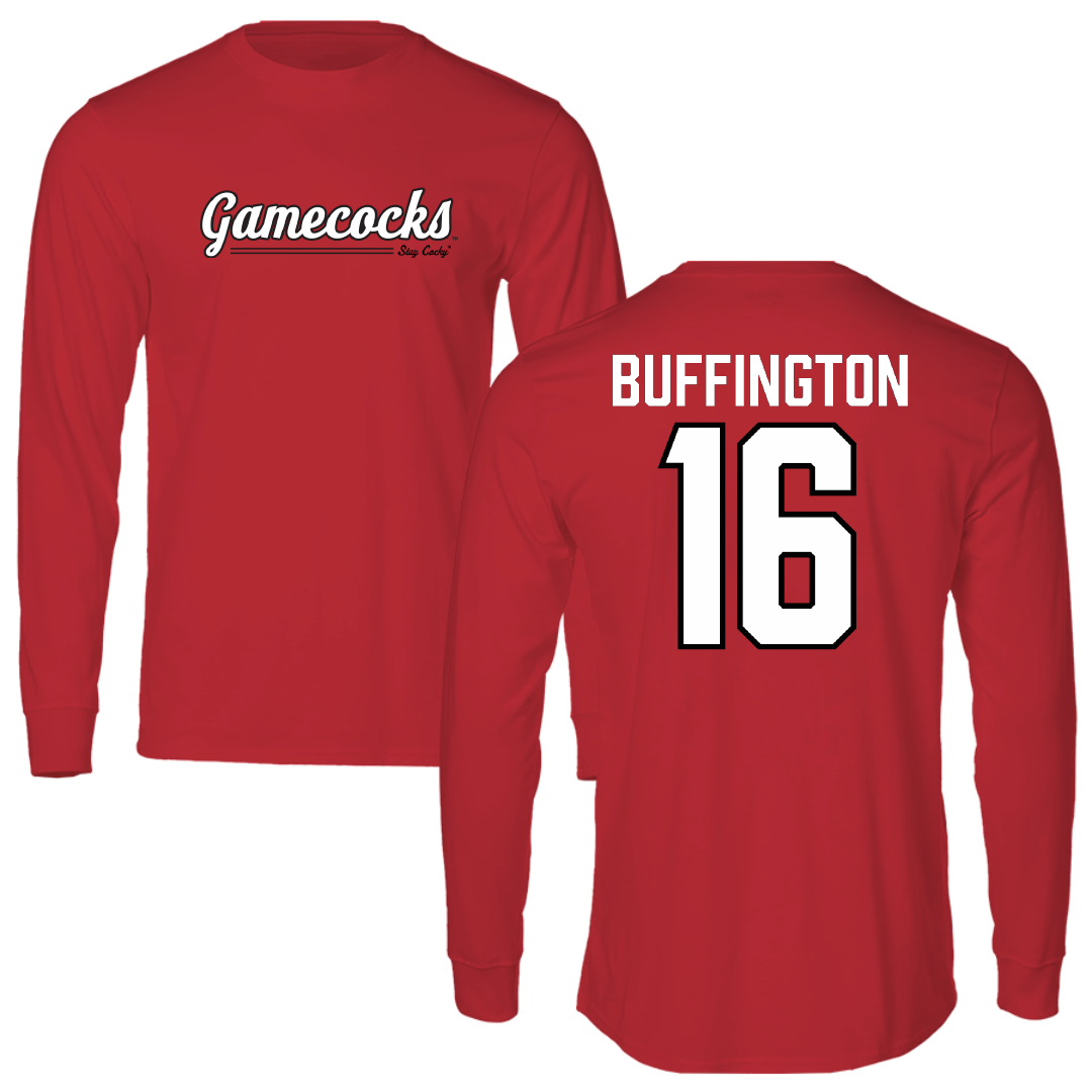 Jacksonville State University Softball Red General Long Sleeve - #16 Hannah Buffington