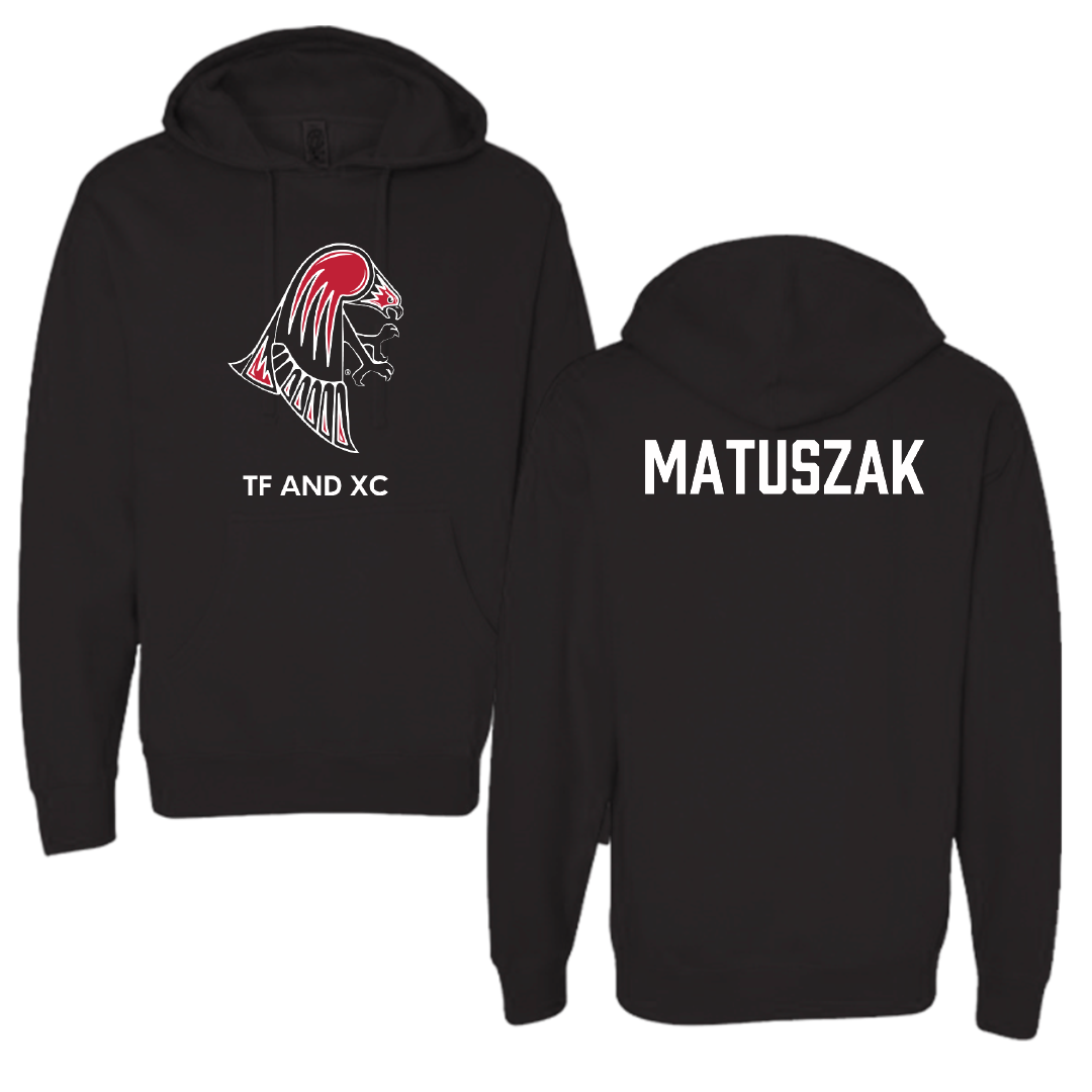 University of Wisconsin-River Falls TF and XC Black Hoodie - Chase Matuszak