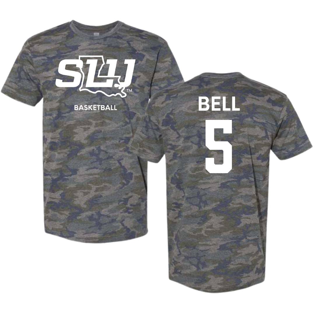 Southeastern Louisiana University Basketball (W) Vintage Camo Tee - #5 Taylor Bell