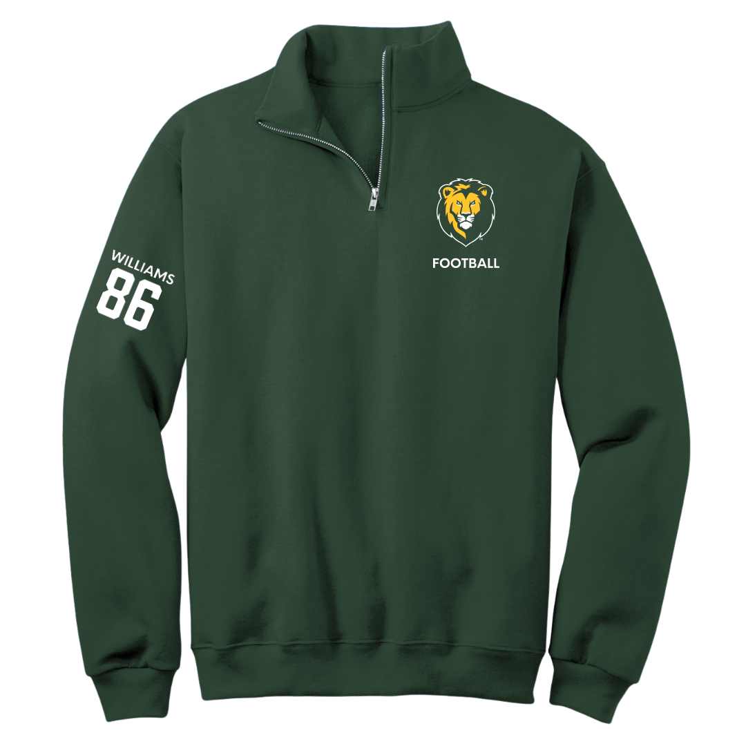 Southeastern Louisiana University Football Forest Green Quarter-Zip - #86 Mike Williams