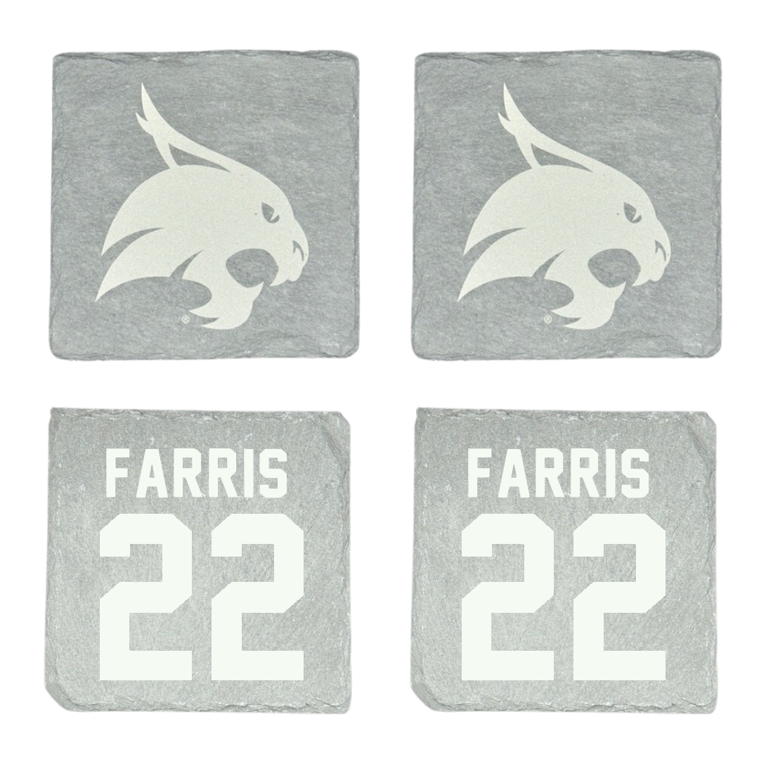 Texas State University Baseball Stone Coaster (4 Pack)  - #22 Ethan Farris