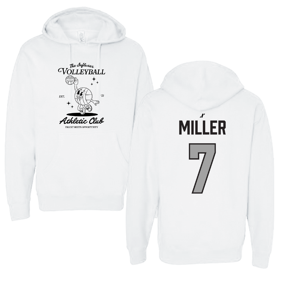 Volleyball White Influxer Athletic Club Hoodie - #7 Maygan Miller