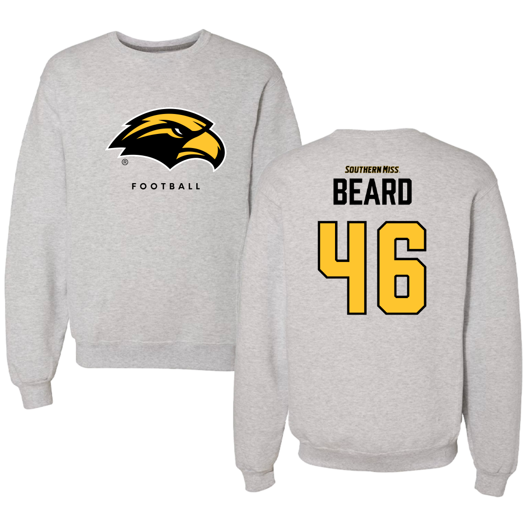 The University of Southern Mississippi Football Gray Crewneck - #46 Luke Beard