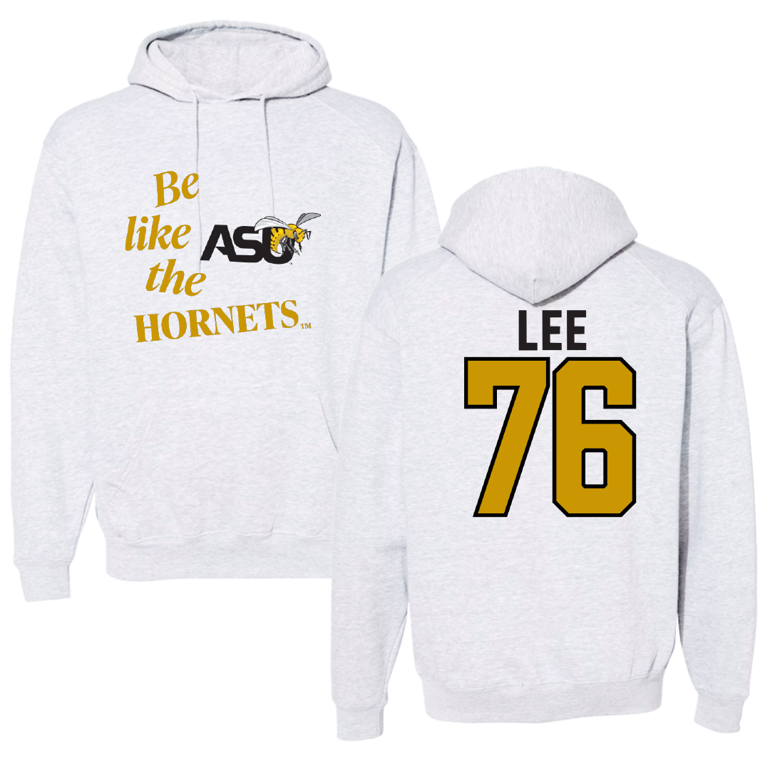 Alabama State University Football Light Gray Be Like Us Hoodie - #76 Marvin Lee