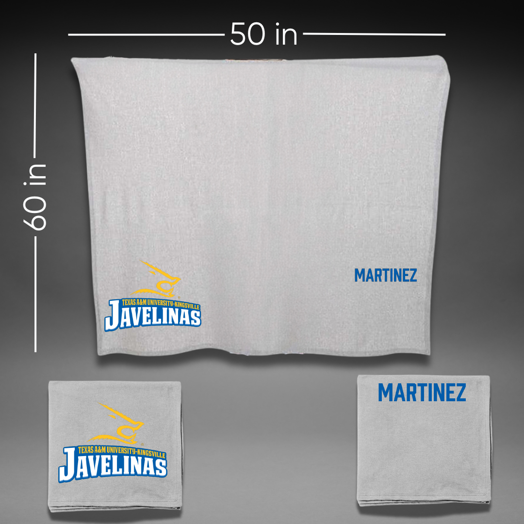 Texas A&M University-Kingsville TF and XC Gray Javelinas Blanket - Anthony Martinez