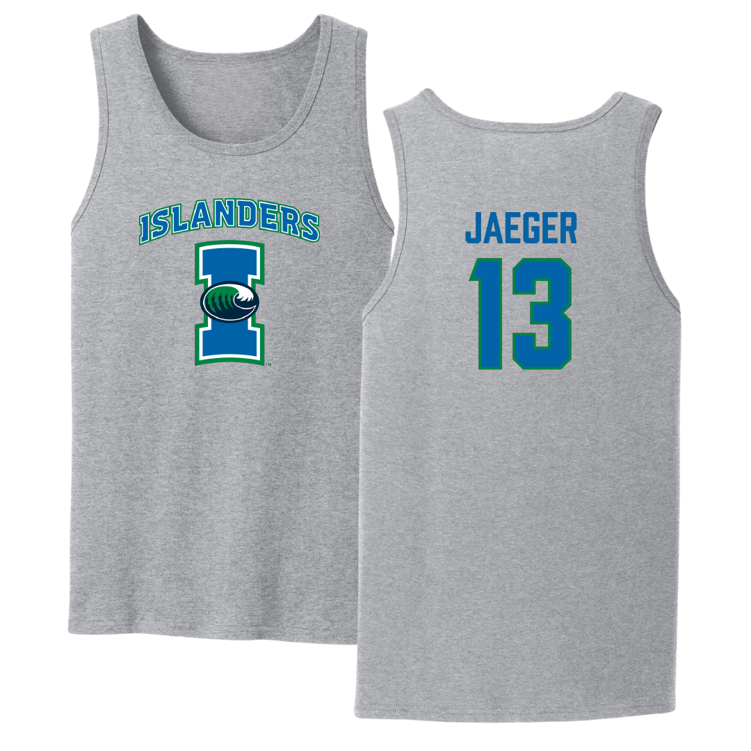 Texas A&M University-Corpus Christi Volleyball Sport Gray Tank Top - #13 Brooklyn Jaeger