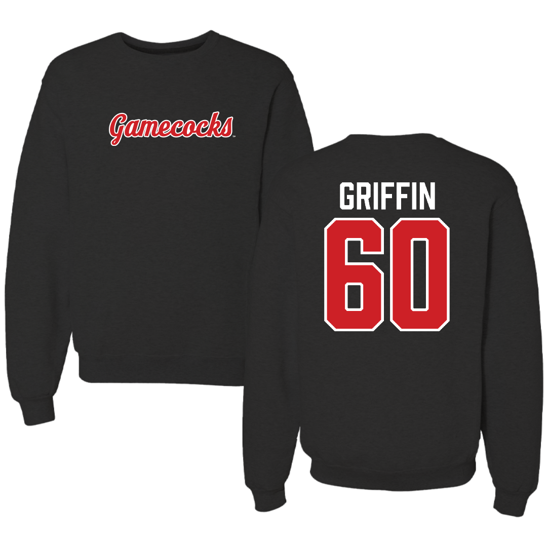 Jacksonville State University Football Black Crewneck - #60 Cameron Griffin