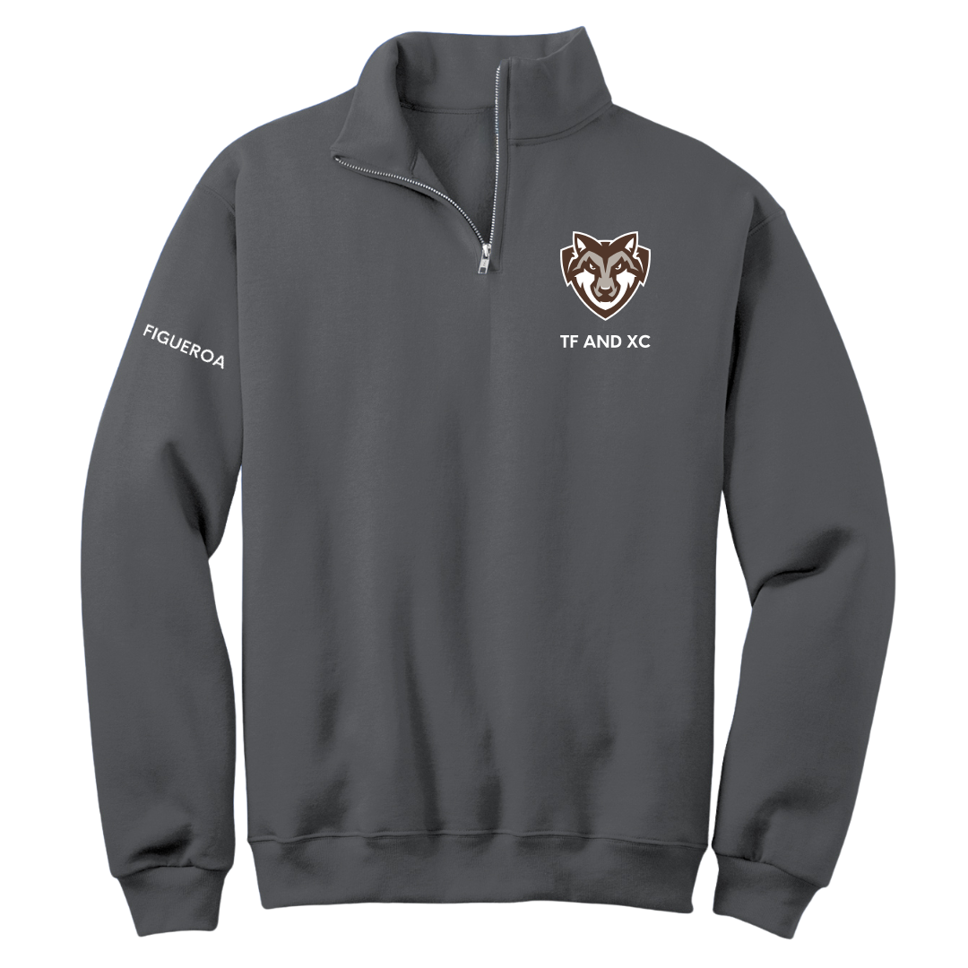 St. Bonaventure University TF and XC Dark Gray Quarter-Zip - Christian Figueroa