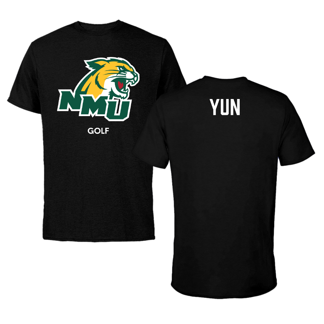 Northern Michigan University Golf (M) Black Tee - Eric Yun