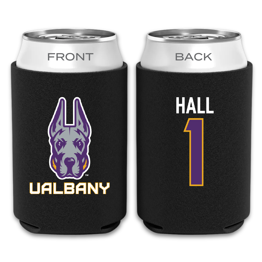 University at Albany Football Black Can Cooler - #1 Aamir Hall