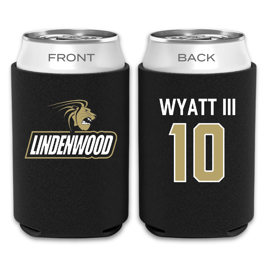 Lindenwood University Football Black Can Cooler - #10 Jacques Wyatt III