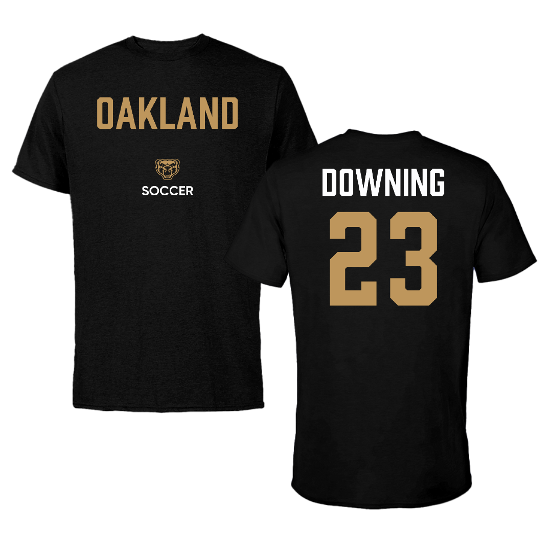 Oakland University Soccer (W) Black Performance Tee - #23 Marina Downing