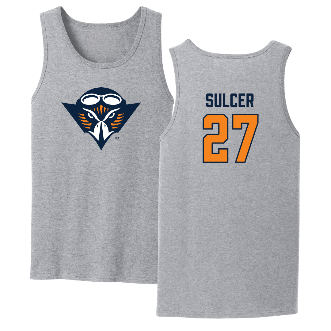 University of Tennessee at Martin Volleyball Sport Gray Tank Top - #27 Dylan Sulcer