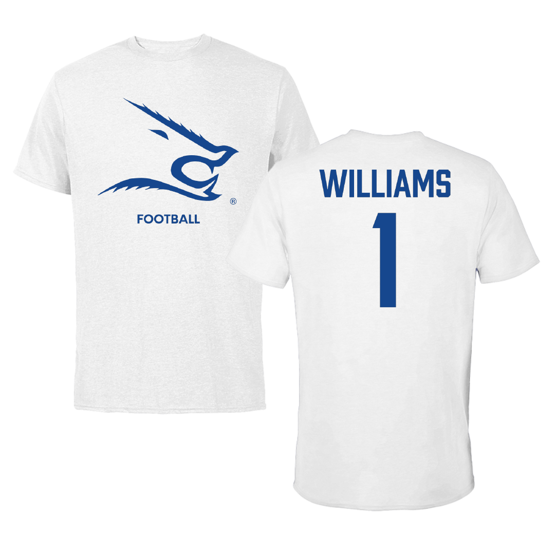 Texas A&M University-Kingsville Football White Tee - #1 Kannon Williams