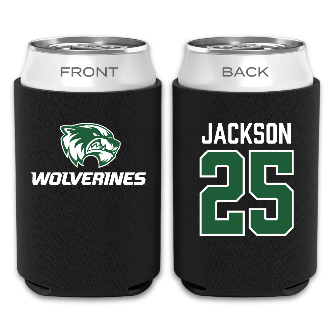 Utah Valley University Soccer Black Can Cooler - #25 Nixan Jackson