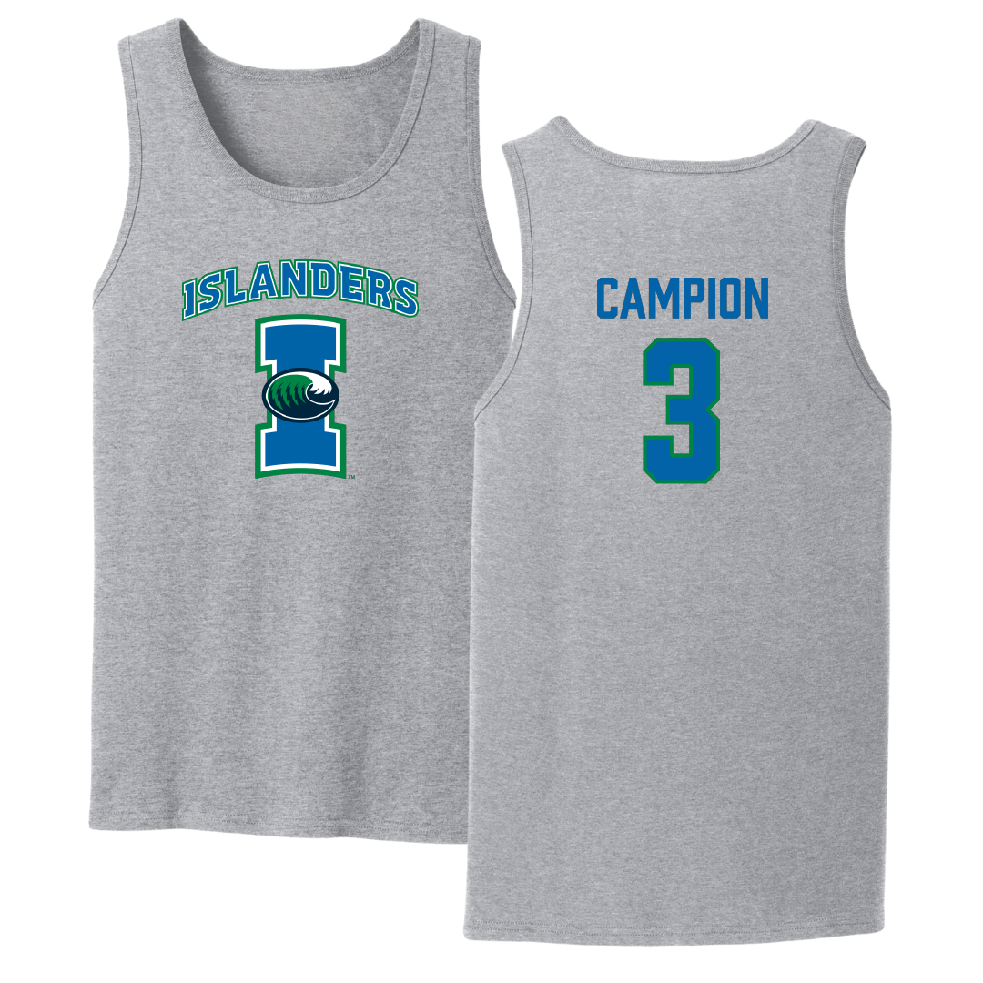 Texas A&M University-Corpus Christi Softball Sport Gray Tank Top - #3 Sidney Campion