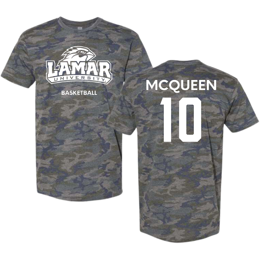 Lamar University Basketball (W) Vintage Camo Tee - #10 Malay McQueen