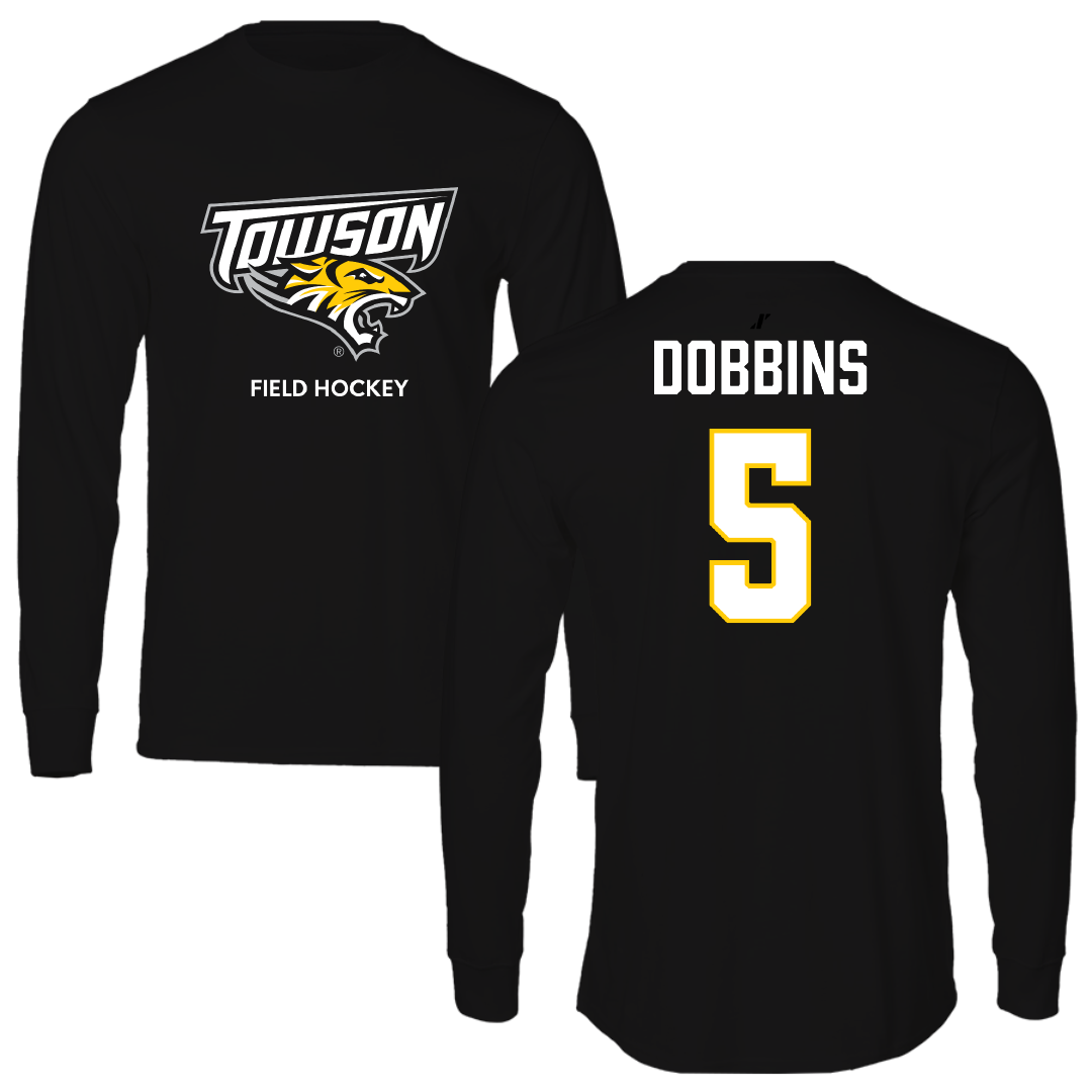 Towson University Field Hockey (W) Black Long Sleeve - #5 Tatum Dobbins