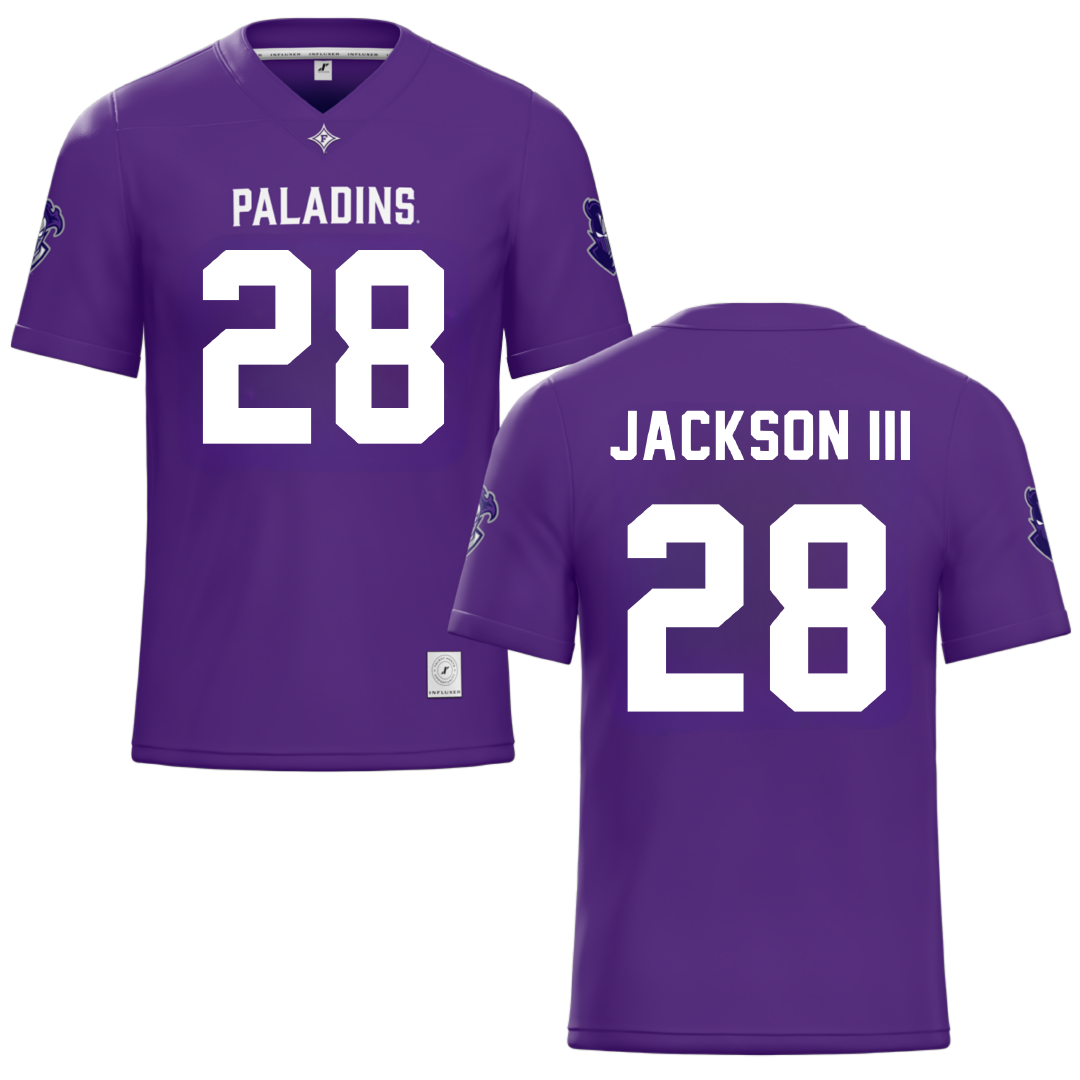 Furman University Purple Football Jersey - #28 Eddie Jackson III