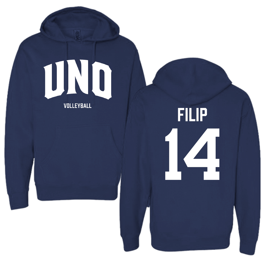 University of New Orleans Volleyball (W) Navy Hoodie - #14 Ola Filip