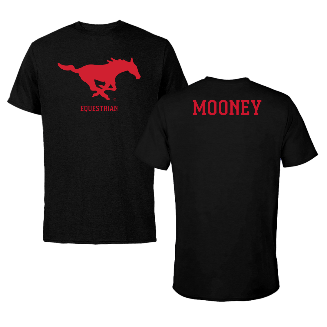 Southern Methodist University Equestrian Black Tee - Aedan Mooney