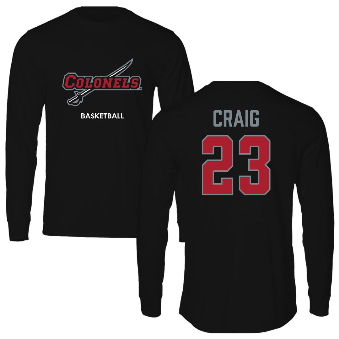 Nicholls State University Basketball (W) Black Colonels Long Sleeve - #23 Daelyn Craig