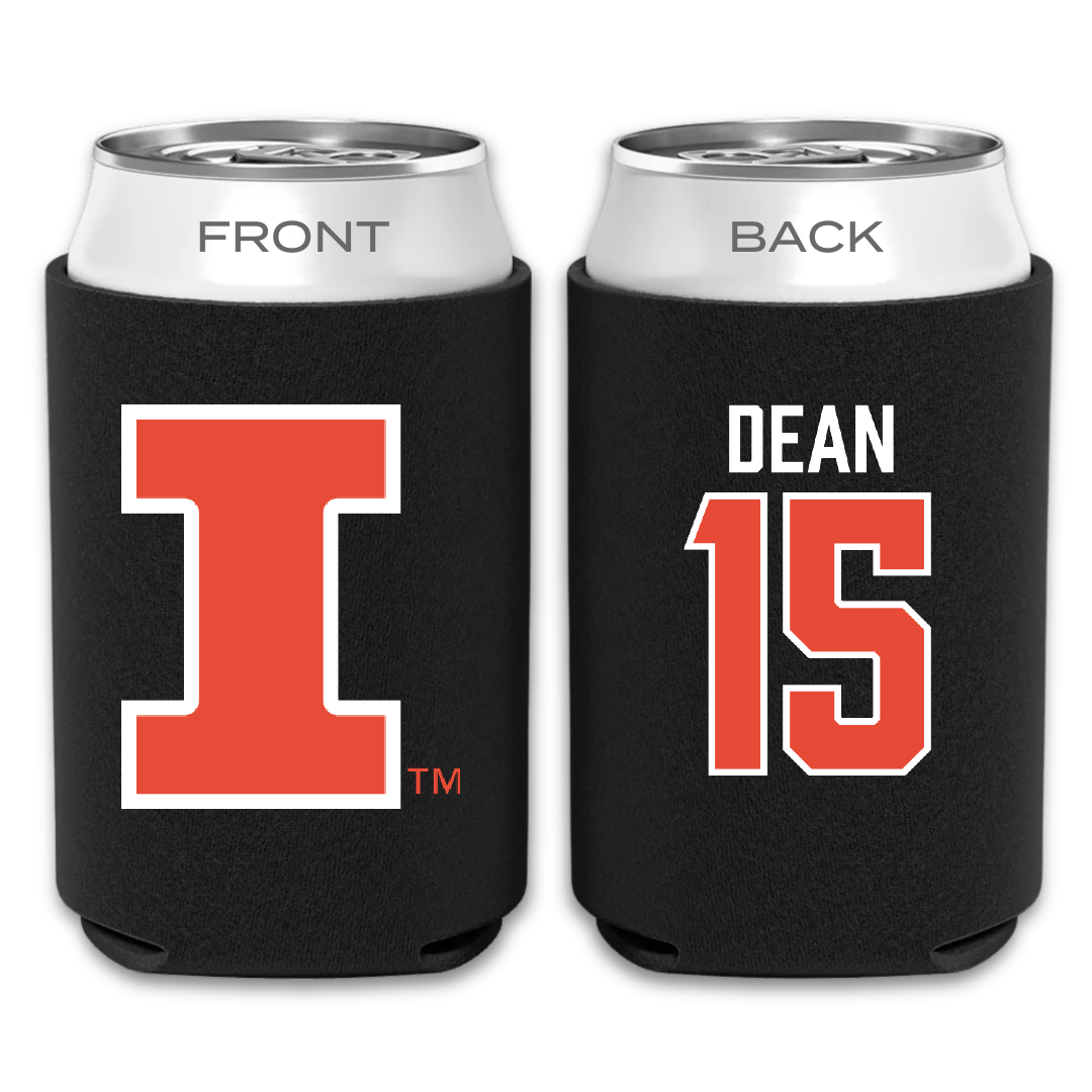 University of Illinois Volleyball Black Can Cooler - #15 Gabby Dean