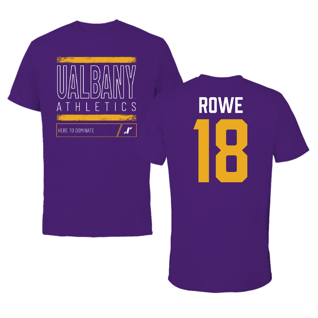 University at Albany Lacrosse Purple Dominate Performance Tee - #18 Courtney Rowe