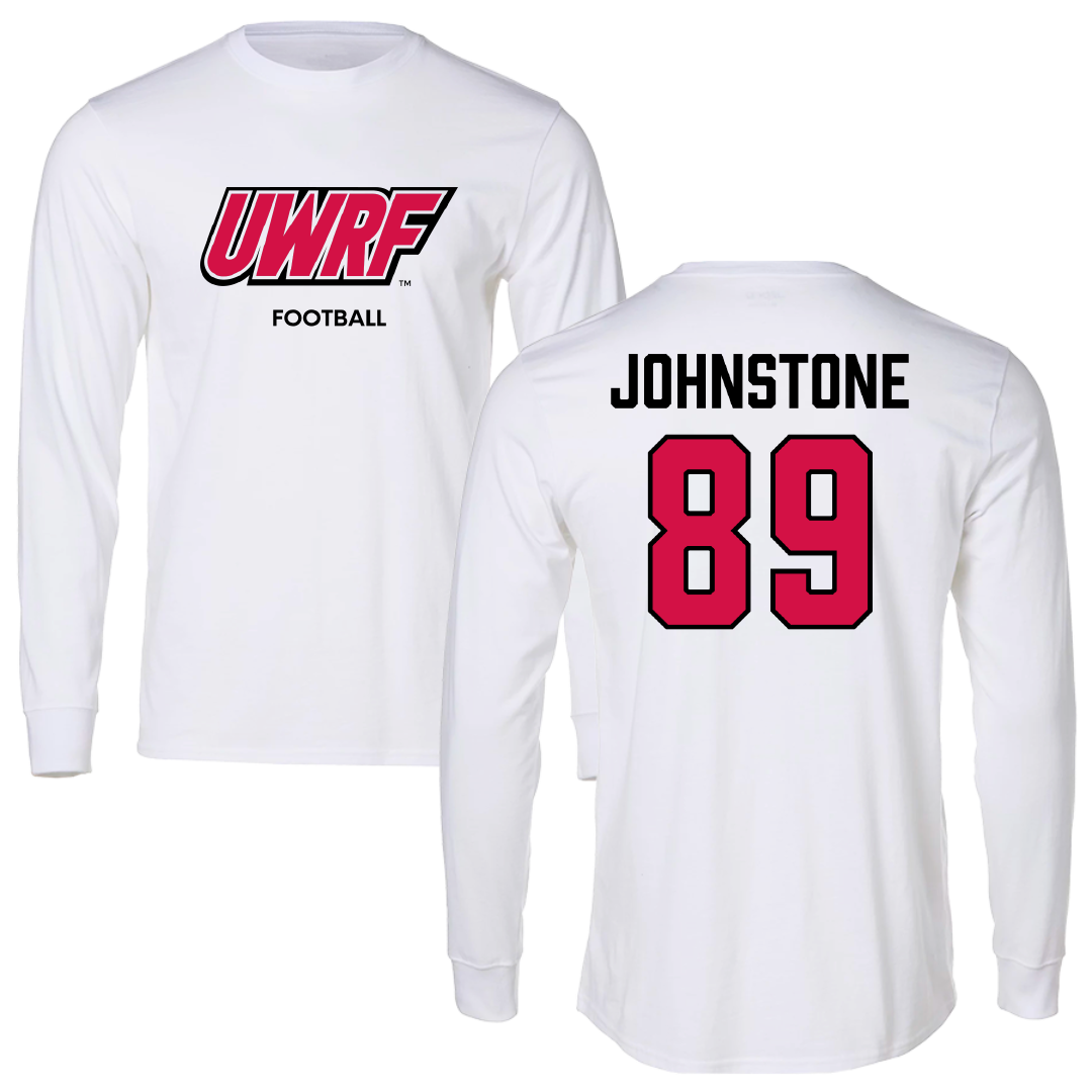 University of Wisconsin-River Falls Football White Long Sleeve - #89 Adam Johnstone