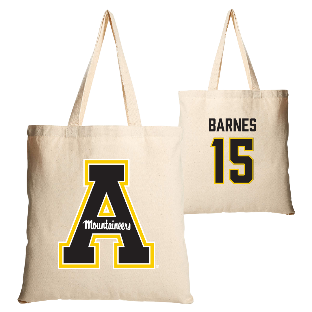 Appalachian State University Football Tan Canvas Tote Bag - #15 Jaden Barnes