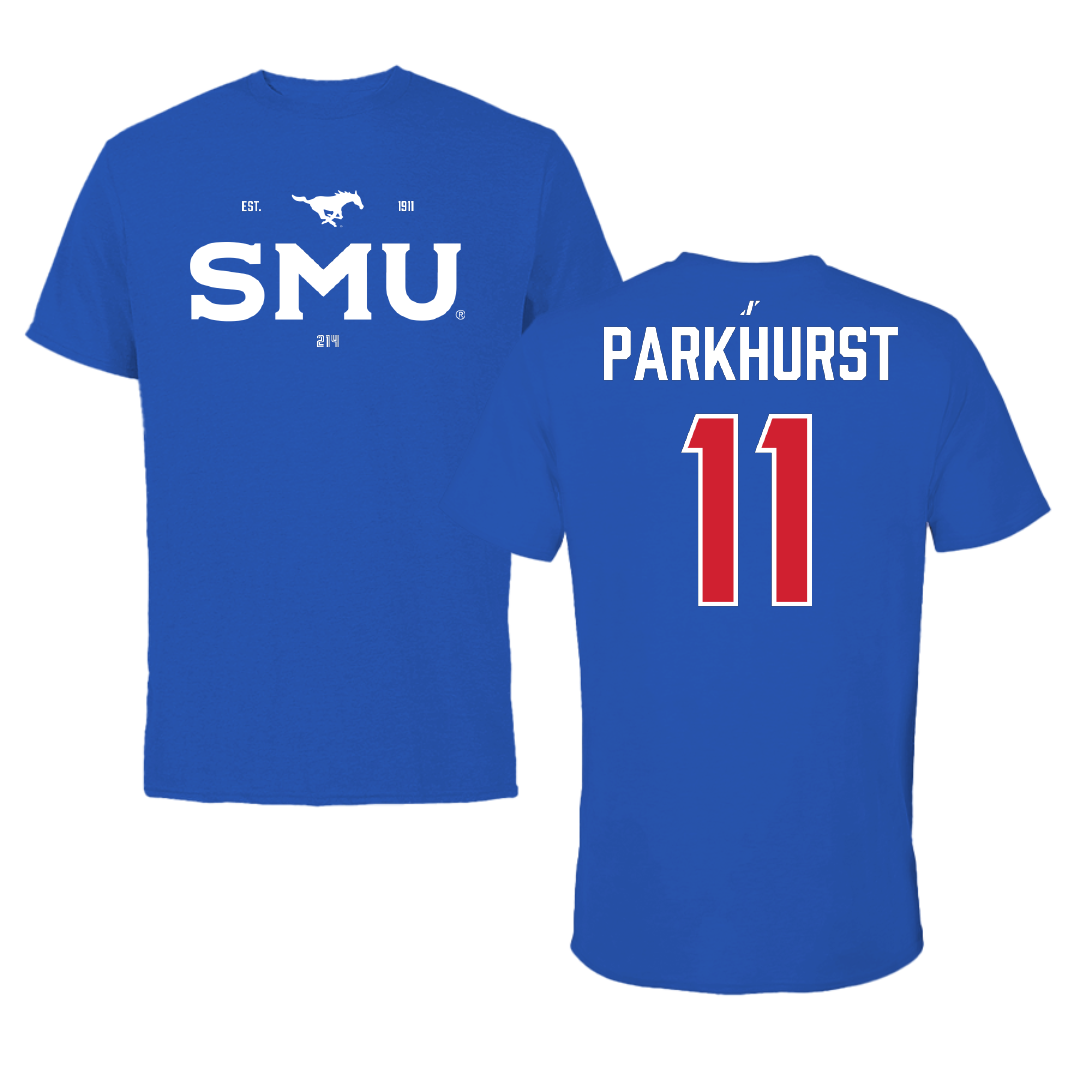 Southern Methodist University Soccer Blue General Tee - #11 Zoë Parkhurst