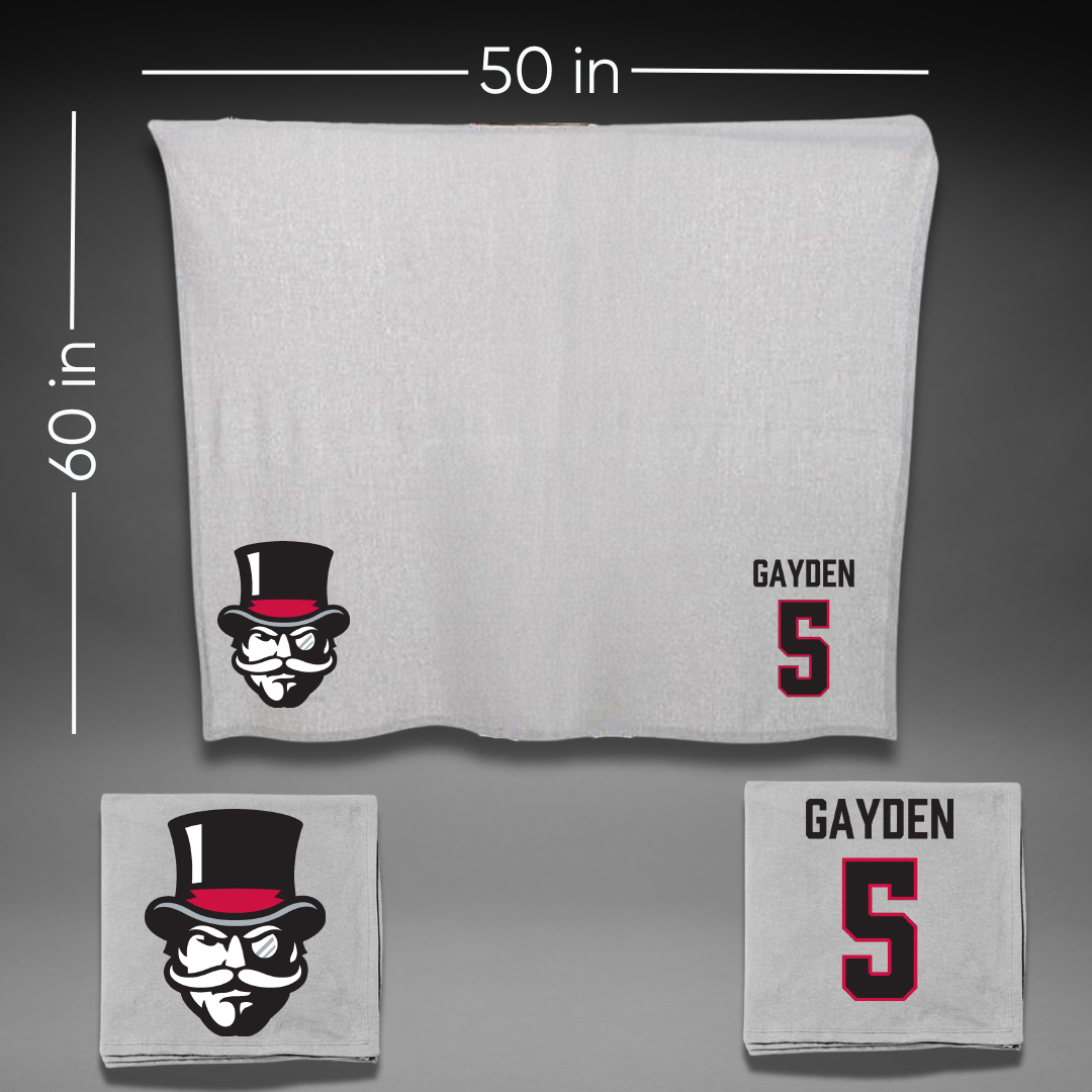 Austin Peay State University Football Gray Blanket - #5 Tae Gayden
