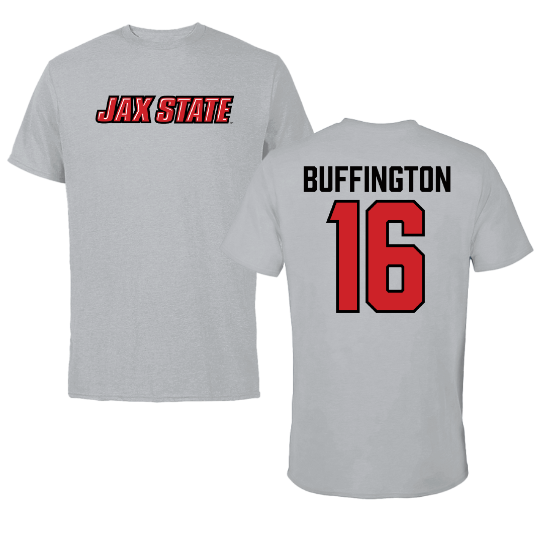 Jacksonville State University Softball Sport Gray Tee - #16 Hannah Buffington