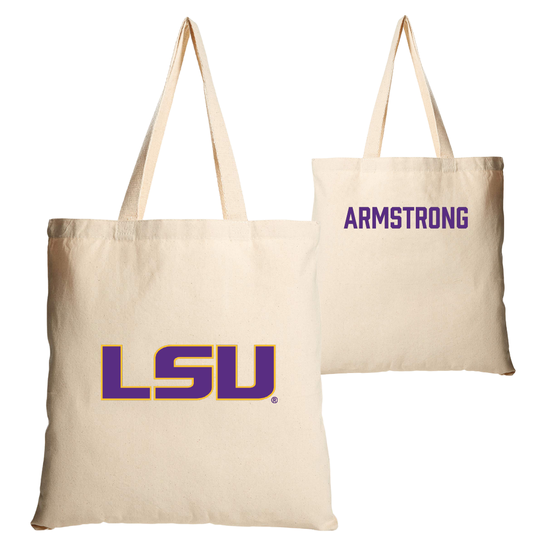 Louisiana State University TF and XC Tan Canvas Tote Bag - Alia Armstrong