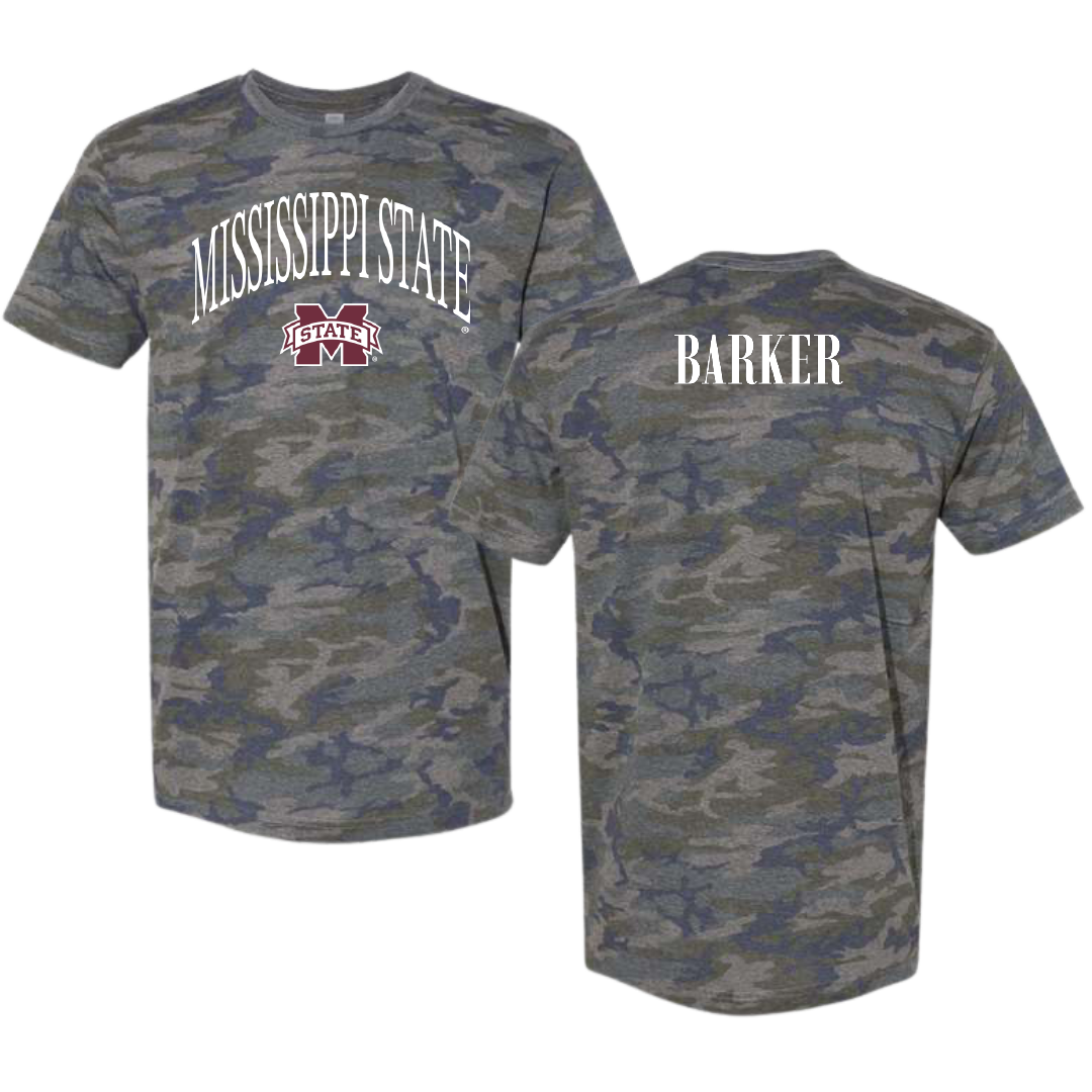 Mississippi State University TF and XC Vintage Camo Tee - Christion Barker
