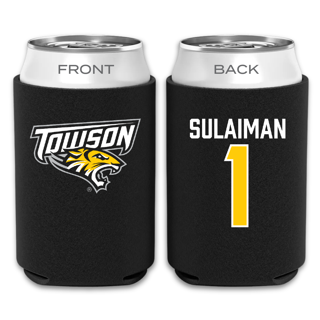 Towson University Basketball Black Can Cooler - #1 Tomiwa Sulaiman