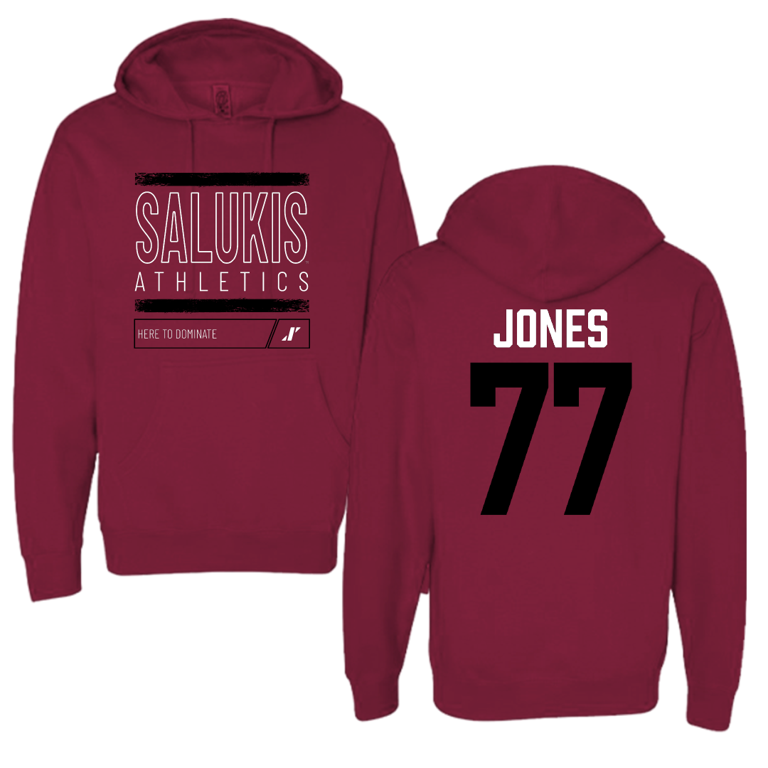 Southern Illinois University at Carbondale Softball Maroon Dominate Hoodie - #77 Sidney Jones
