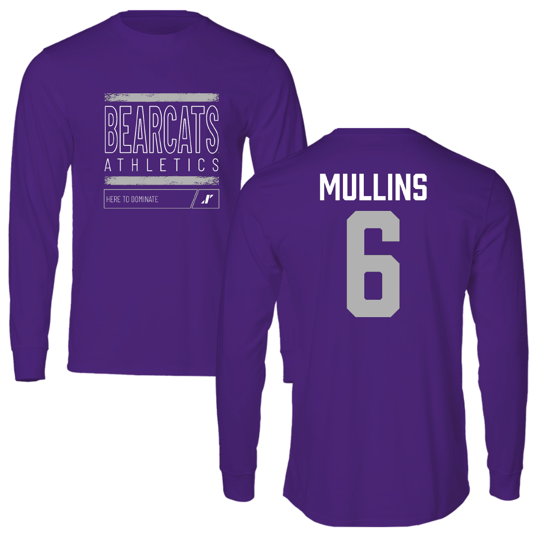 Southwest Baptist University Football Purple Dominate Long Sleeve - #6 Canaan Mullins