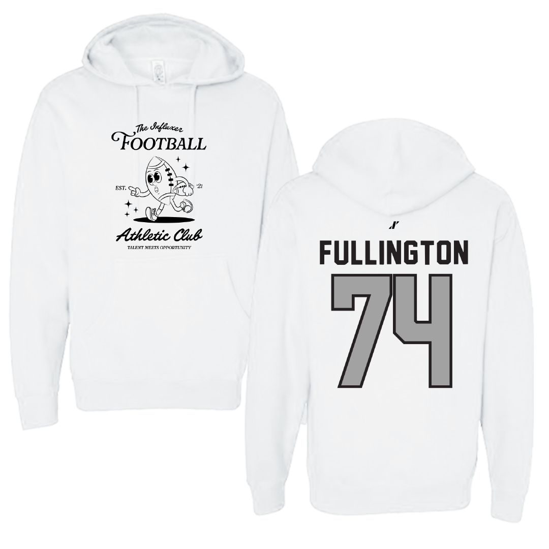 Football White Influxer Athletic Club Hoodie - #74 Bret Fullington