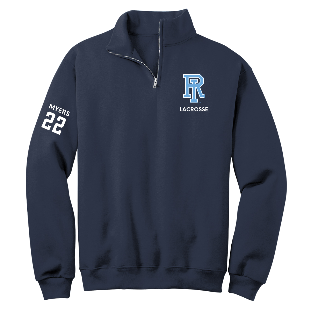 University of Rhode Island Lacrosse (W) Navy Quarter-Zip - #22 Brinley Myers