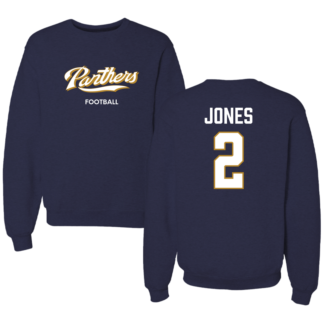 Florida International University Football Navy Panthers Crewneck - #2 Amari Jones